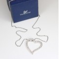 colier Swarovski " Heart ". 22k gold plated. new old stock !
